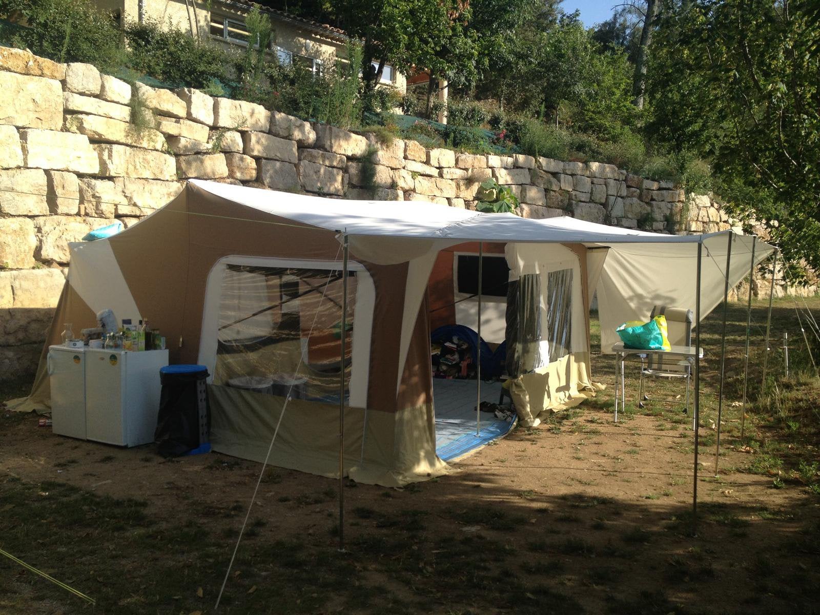 Vouwwagen Trigano Olympe, Caravans en Kamperen, Ophalen, Gebruikt