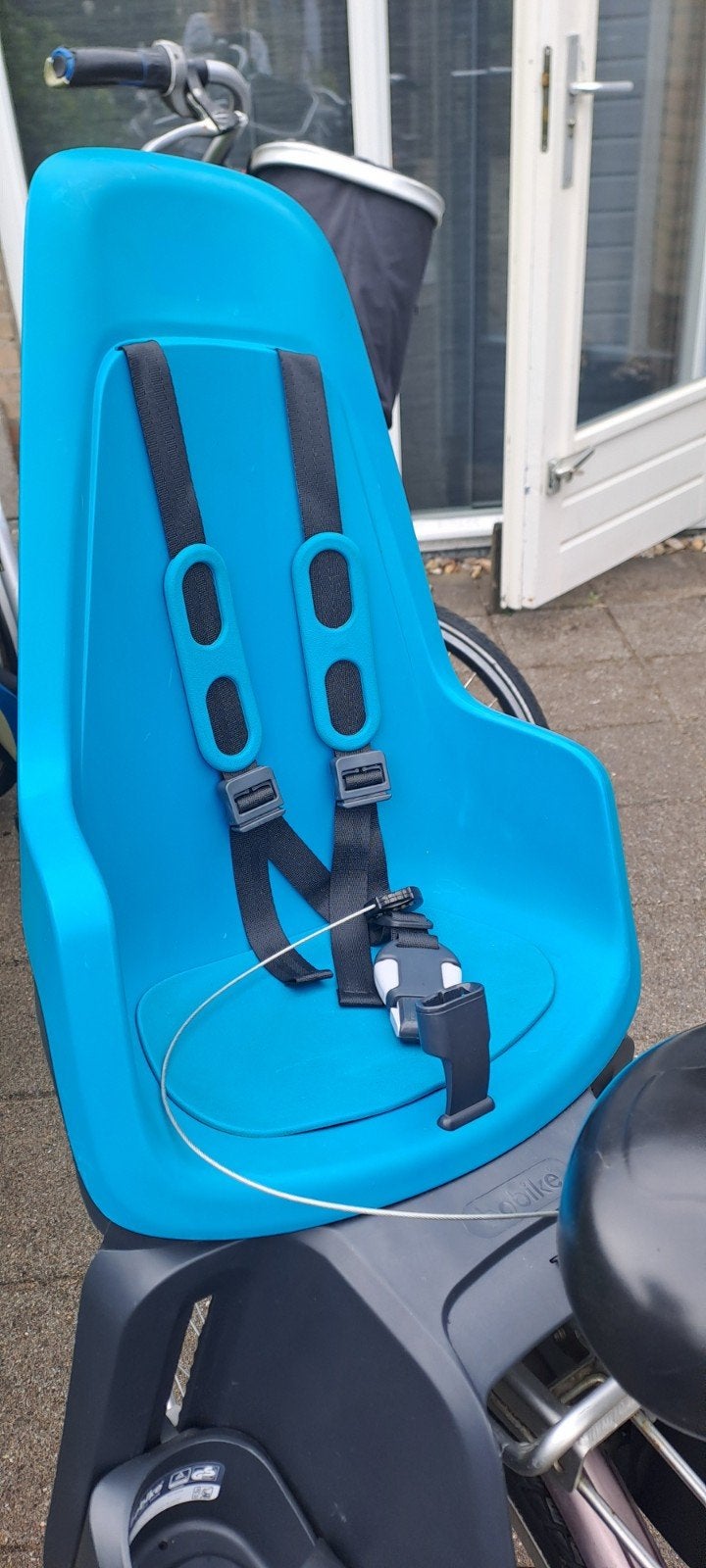 te koop bobike fietsstoeltje v achterop, Achterzitje, Voetsteuntjes, Ophalen of Verzenden, Zo goed als nieuw