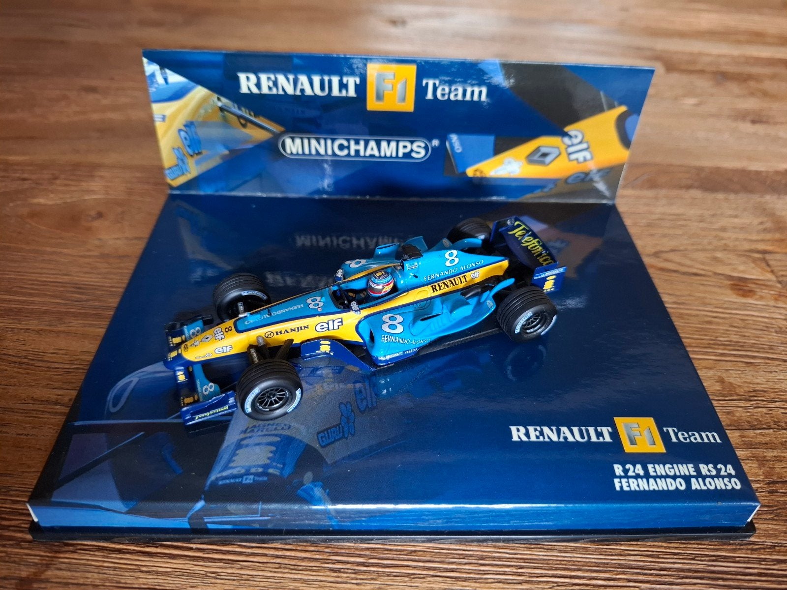 Minichamps Renault F1 Team R24 Fernando Alonso, Hobby en Vrije tijd, Modelauto's | 1:43, Ophalen of Verzenden, Zo goed als nieuw