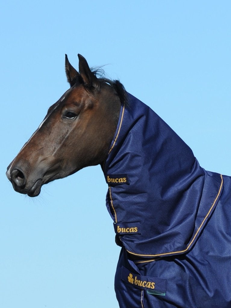 Bucas Irish Turnout Combi Neck 50gr Black of Navy S, M, L,XL, Dieren en Toebehoren, Paarden en Pony's | Dekens en Dekjes, Bucas