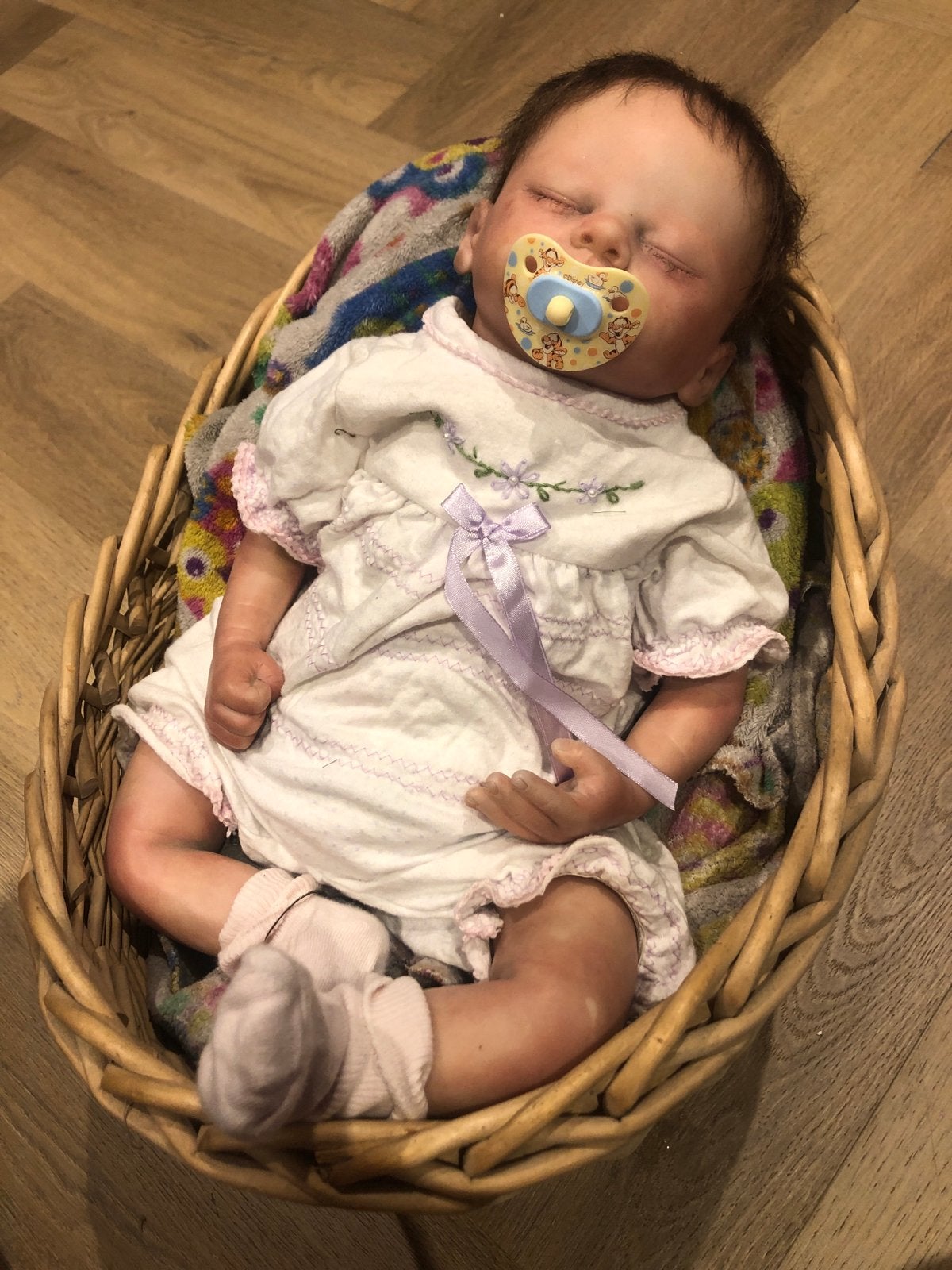 Realistische Reborn Baby Pop - Handgemaakt, Ophalen of Verzenden, Zo goed als nieuw, Babypop