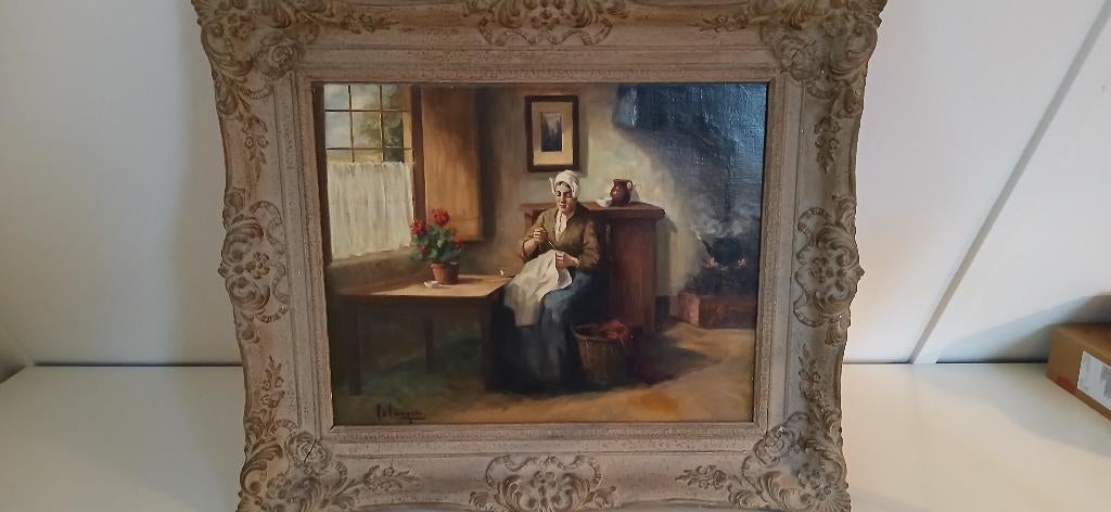 Schilderij Hendrik van Langen, Antiek en Kunst, Kunst | Schilderijen | Klassiek, Ophalen of Verzenden