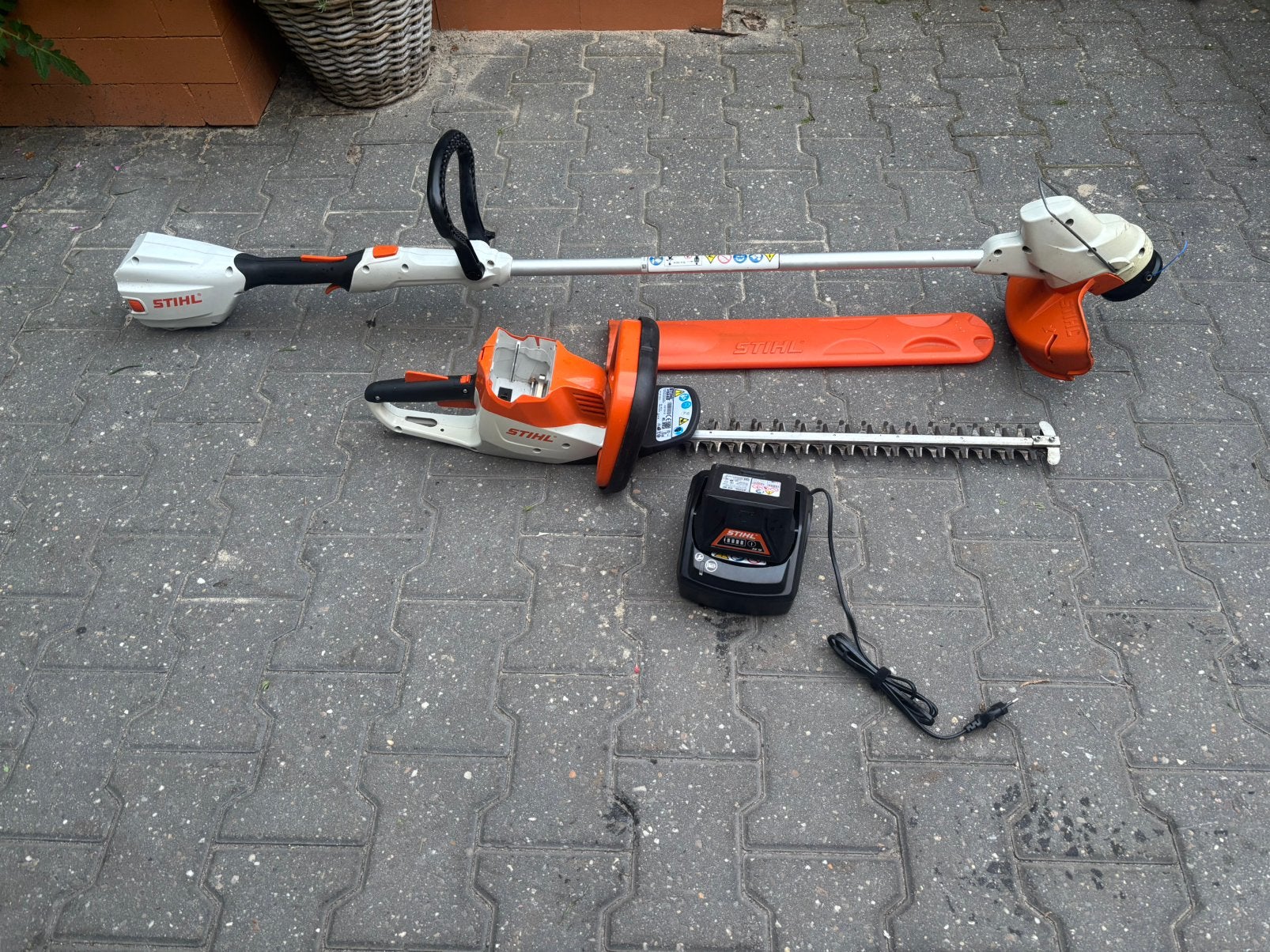 Stihl hsa56 en fsa56  accu heggenschaar bosmaaier set, Ophalen of Verzenden, Zo goed als nieuw, Overige soorten