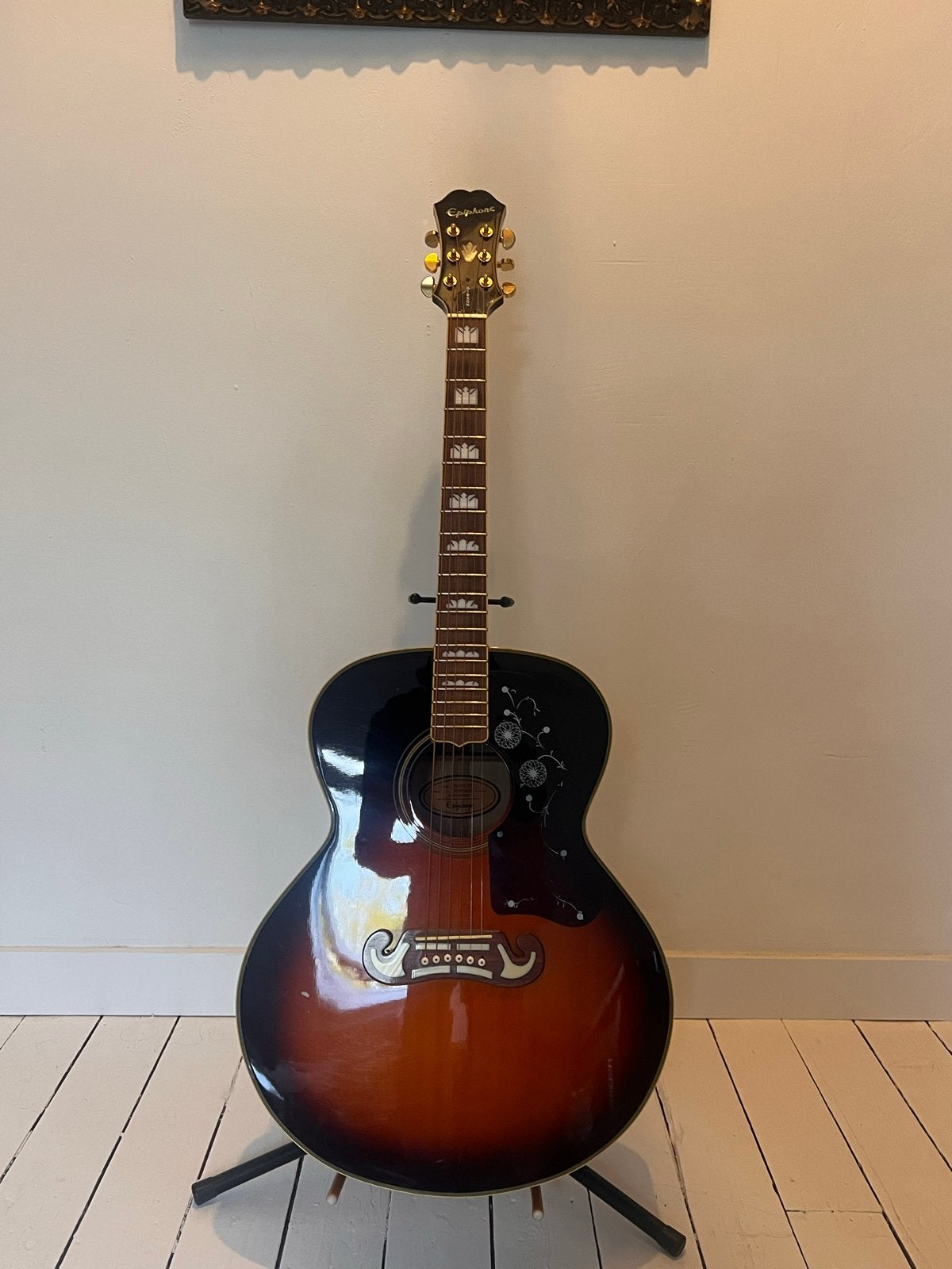 Epiphone EJ-200 VS akoestische gitaar met Fishman pickup, Ophalen, Gebruikt, Western- of Steelstringgitaar, Met (piezo-)element