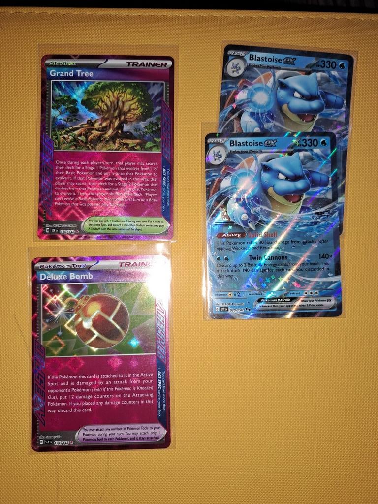 Scr blastoise ex 2x Ace spec 2x, Ophalen of Verzenden, Nieuw, Meerdere kaarten, Foil