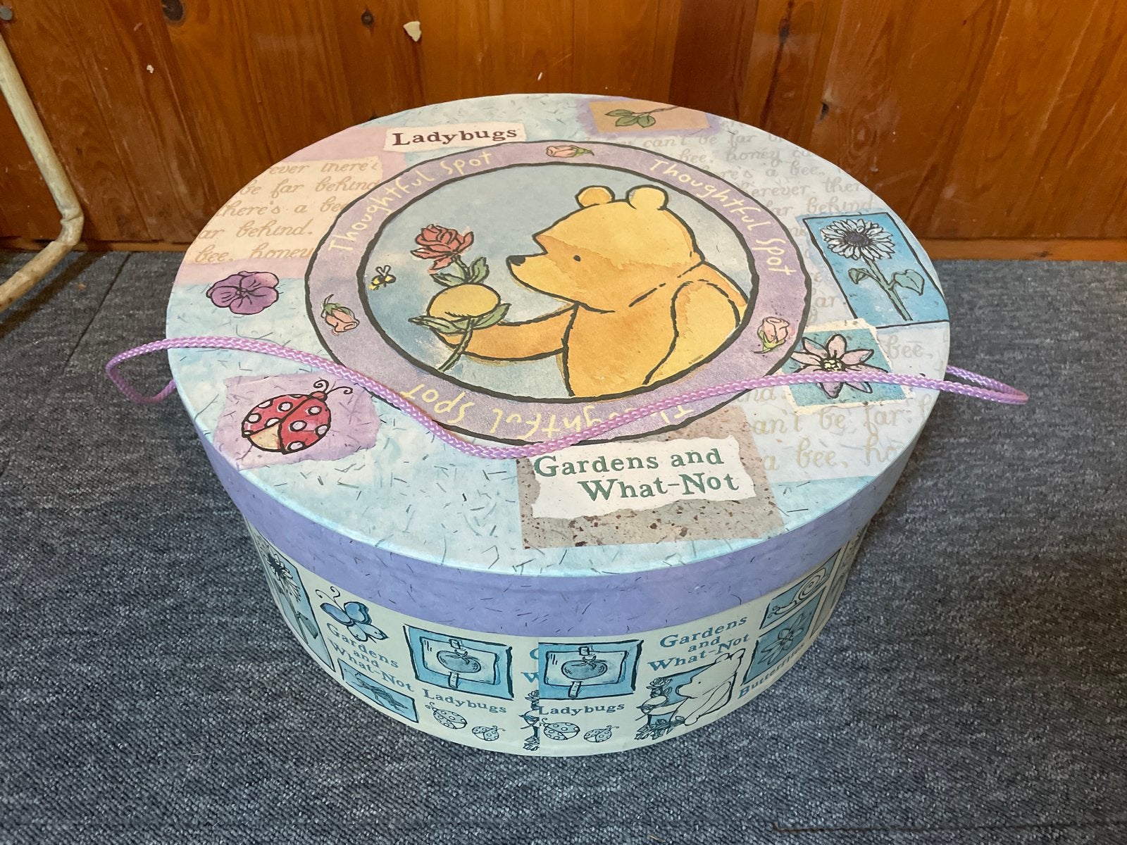 Vintage Winnie de Poeh hoedendoos/opbergdoos, Ophalen, Vintage, Meerkleurig, Zo goed als nieuw