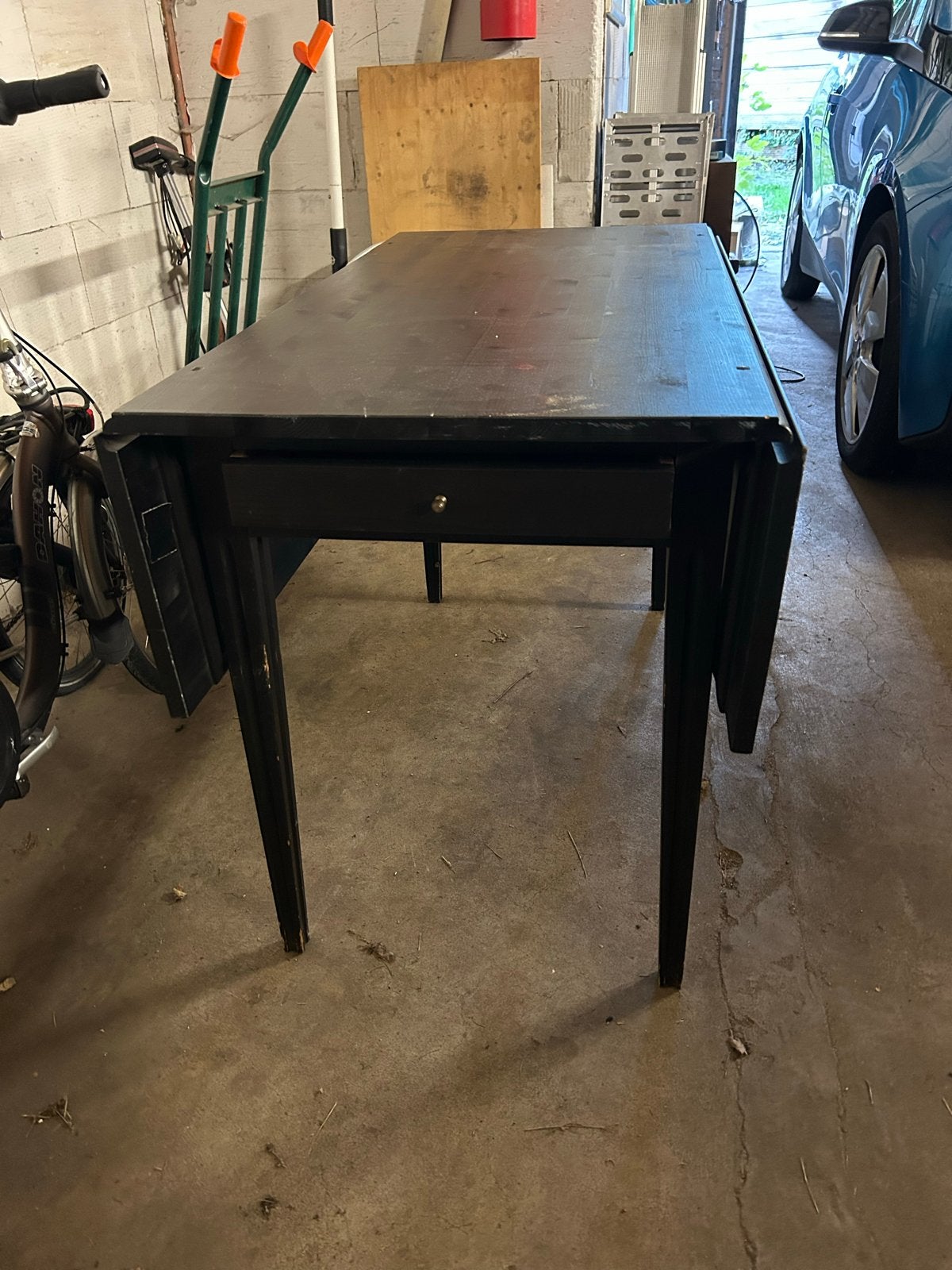 IKEA Alunda Klaffbord eettafel - Zwart, uitschuifbaar, Ophalen, Gebruikt, 100 tot 150 cm, 50 tot 100 cm