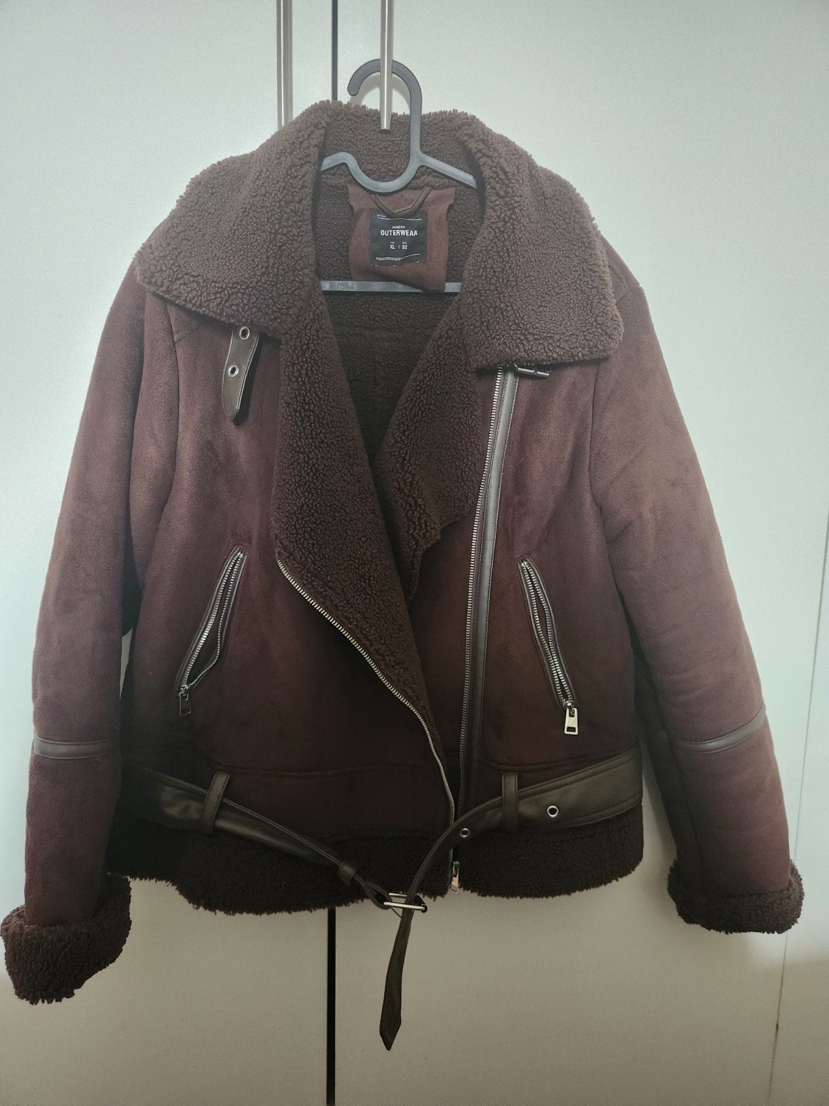 Lefties Bikerjack met teddy voering - Maat XL, Bruin, Maat 46/48 (XL) of groter, Ophalen of Verzenden, Zo goed als nieuw