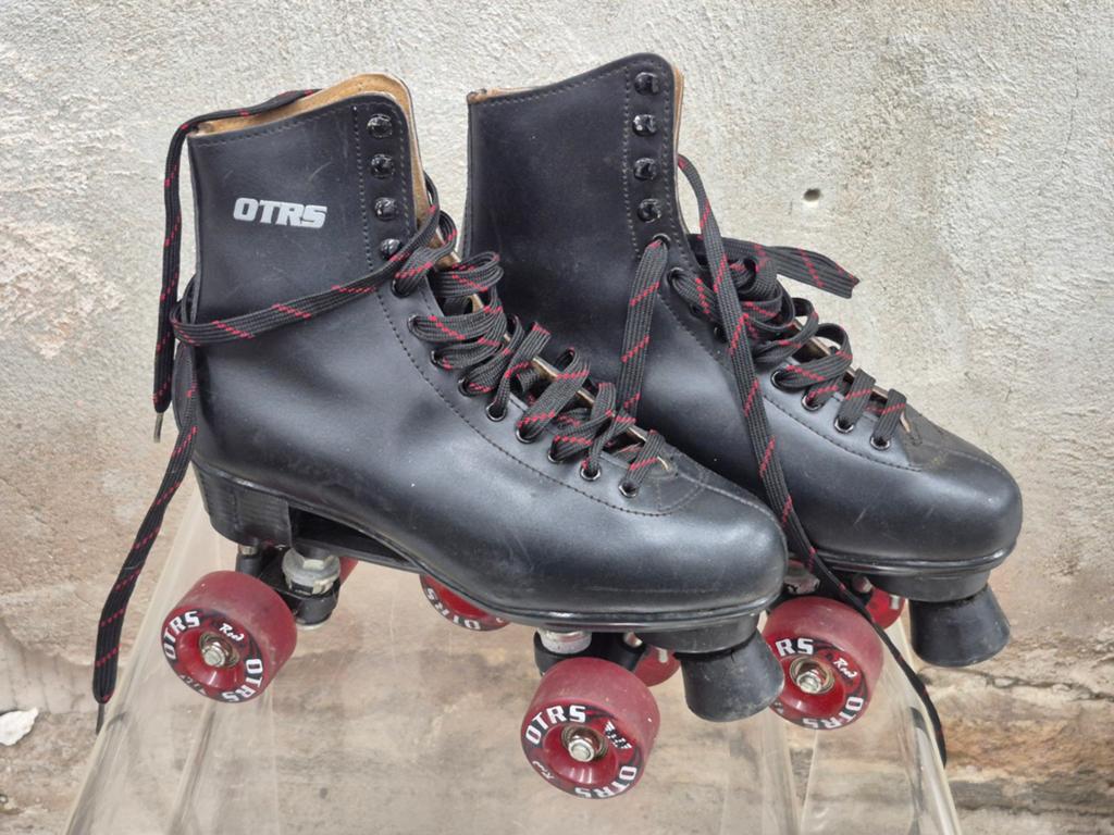 Retro Rolschaatsen OTRS AGRO Professional Maat 41 leer zwart, Ophalen of Verzenden