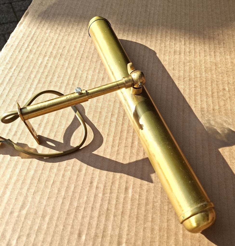 schilderijlamp  - oude messing boekenkast verlichting (33cm), Ophalen of Verzenden