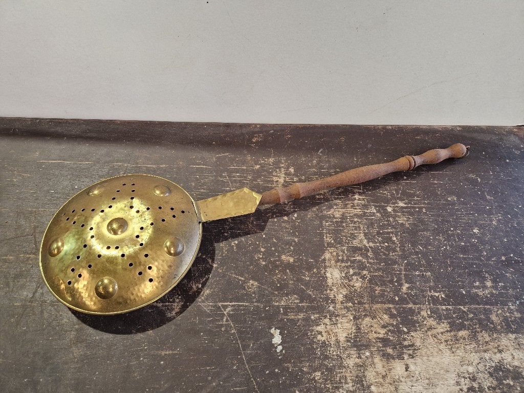 Antieke koperen bedpan bedstoof, Ophalen of Verzenden
