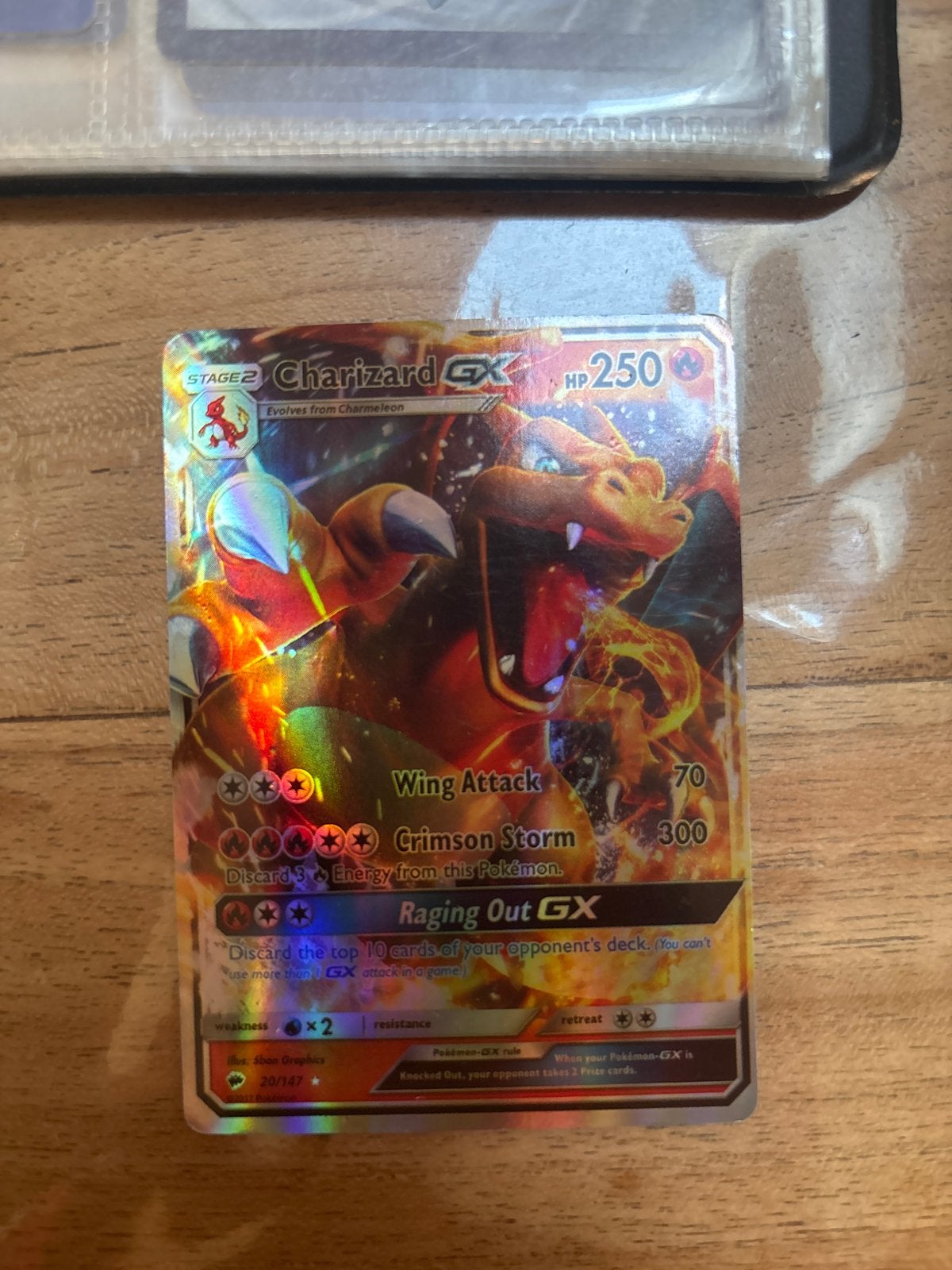Charizard GX Pokémon Kaart - Holo Foil 20/147, Ophalen of Verzenden, Gebruikt, Losse kaart, Foil