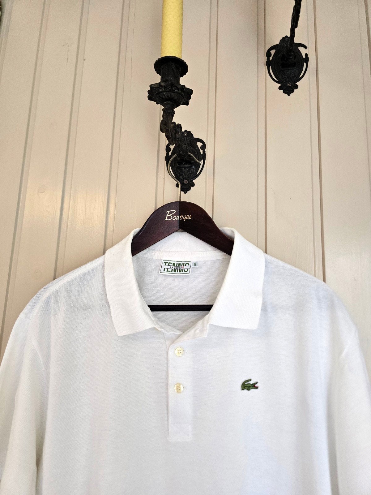 Mooie, originele Lacoste Tennis polo, 3XL, Fr.8 zie afmet., Overige maten, Ophalen of Verzenden, Gedragen, Wit
