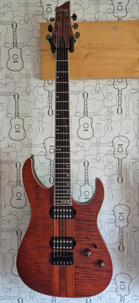 Schecter Banshee Elite-6 Cats Eye Pearl zgan, Muziek en Instrumenten, Ophalen, Zo goed als nieuw, Solid body, Overige merken