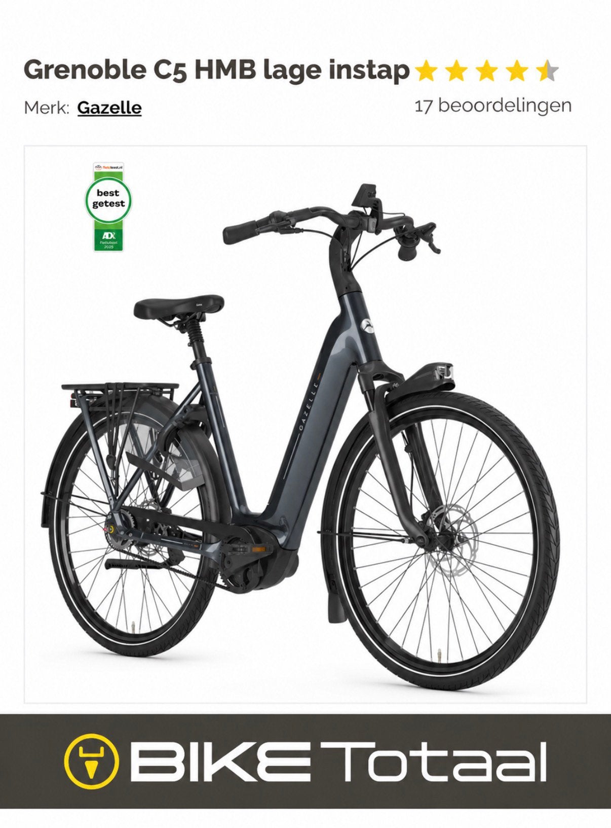 Gazelle Grenoble C5 van €4149,- voor, Fietsen en Brommers, Gazelle, Nieuw, Ophalen of Verzenden, 47 tot 51 cm