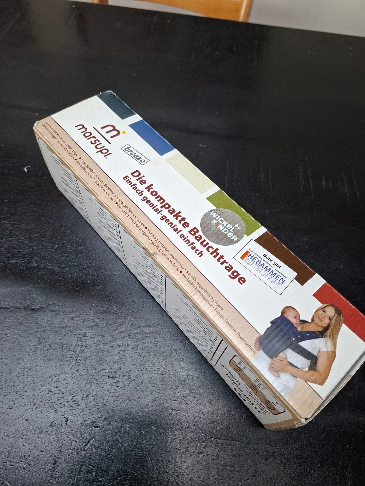 Marsupi Breeze draagzak voor baby - Donkergroen, Maat L, Gebruikt, Buik, Draagzak, Ophalen