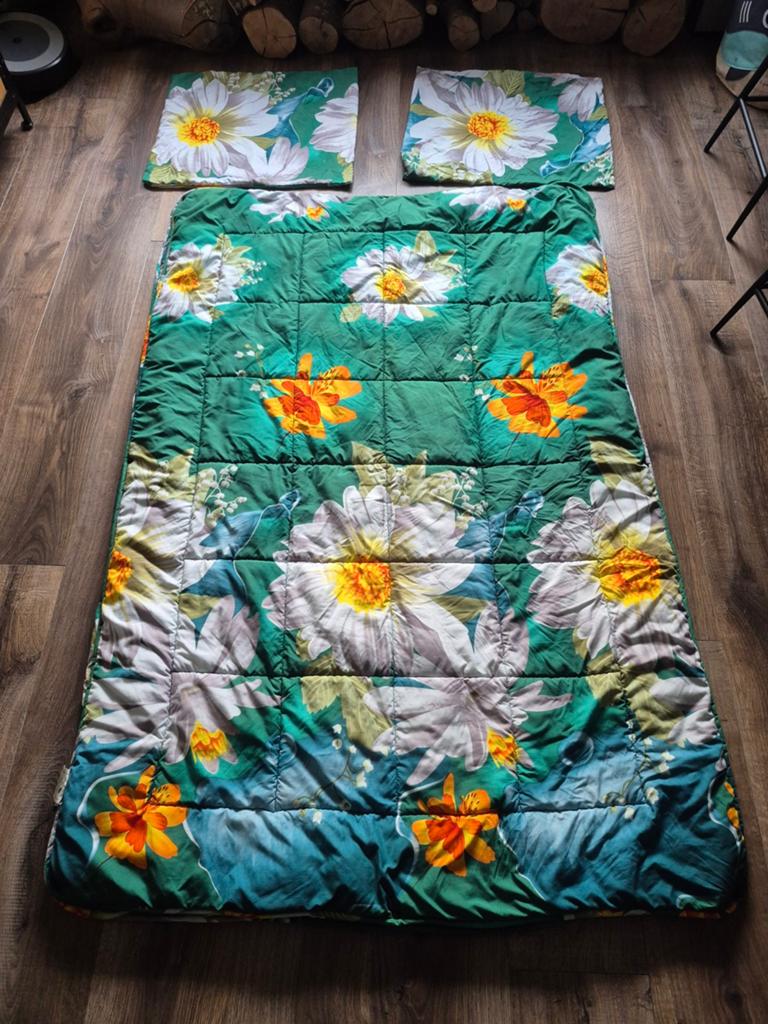 Zelesta 4-seizoenen dekbed 140x200 met bloemenprint, Eenpersoons, Ophalen of Verzenden, Groen, Deken of Dekbed