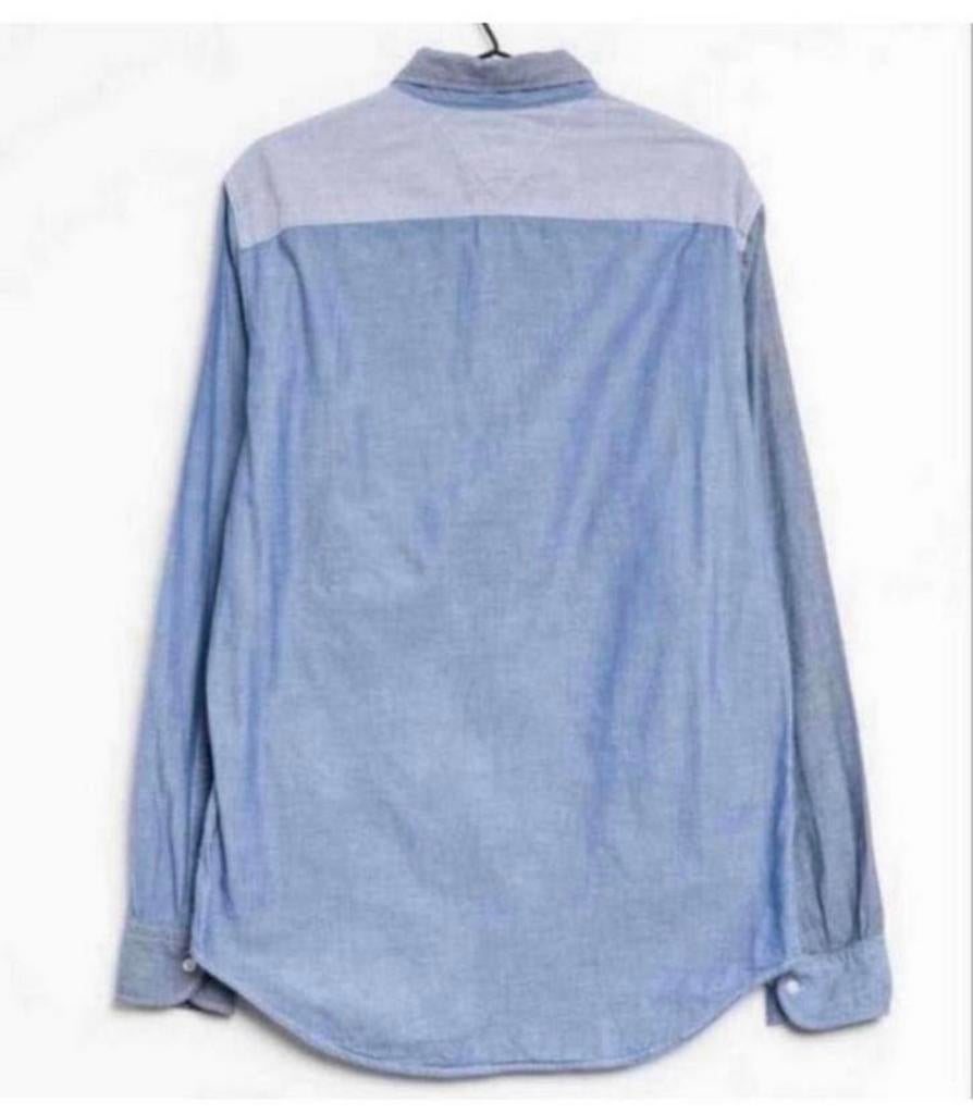 Tommy Hilfinger overhemd poloshirt vest 2XL xxl blauw-grijs, Blauw, Ophalen of Verzenden, Zo goed als nieuw, H
