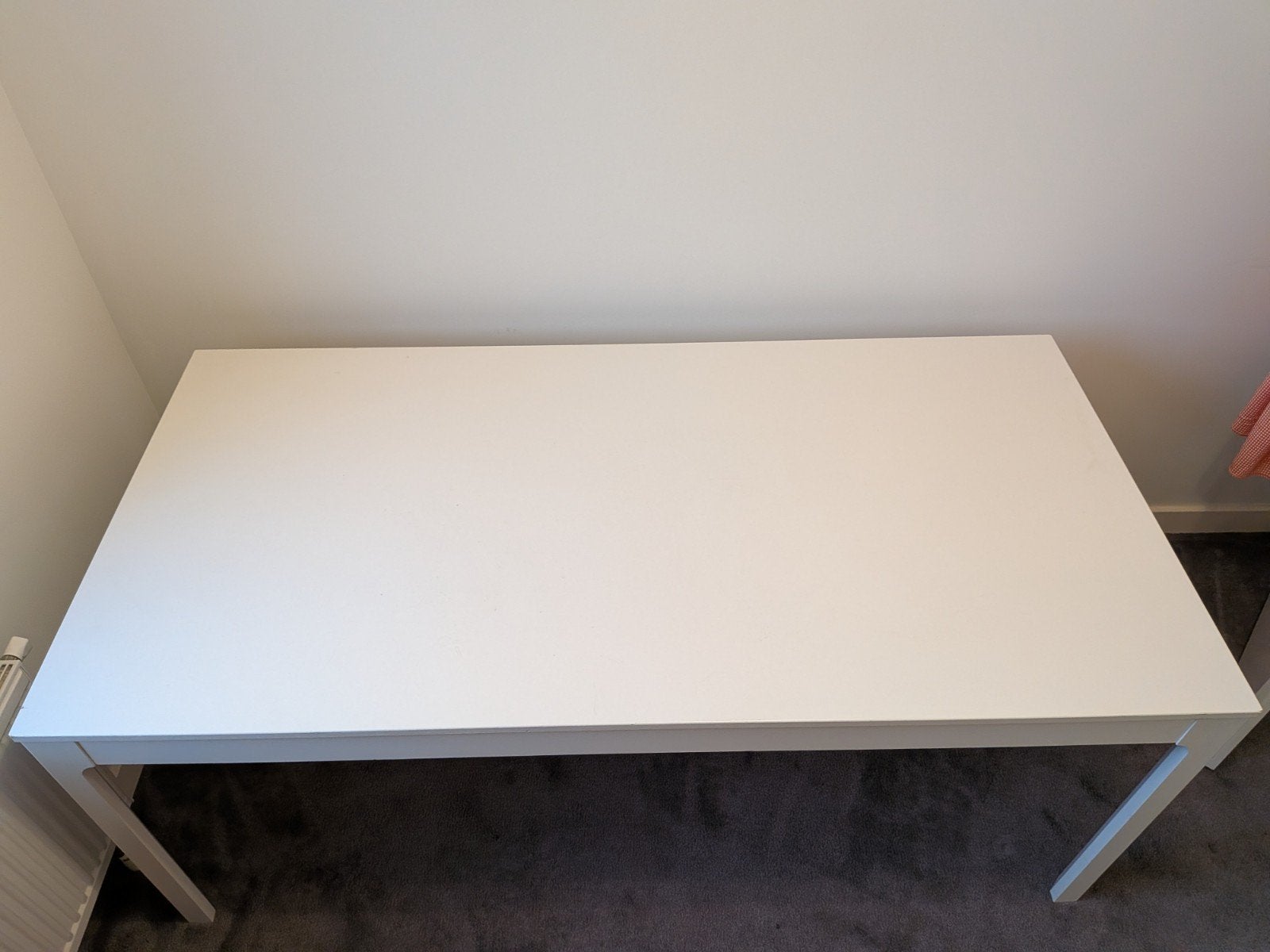 Witte eettafel 180x90 cm, Ophalen, Gebruikt, 50 tot 100 cm, 150 tot 200 cm