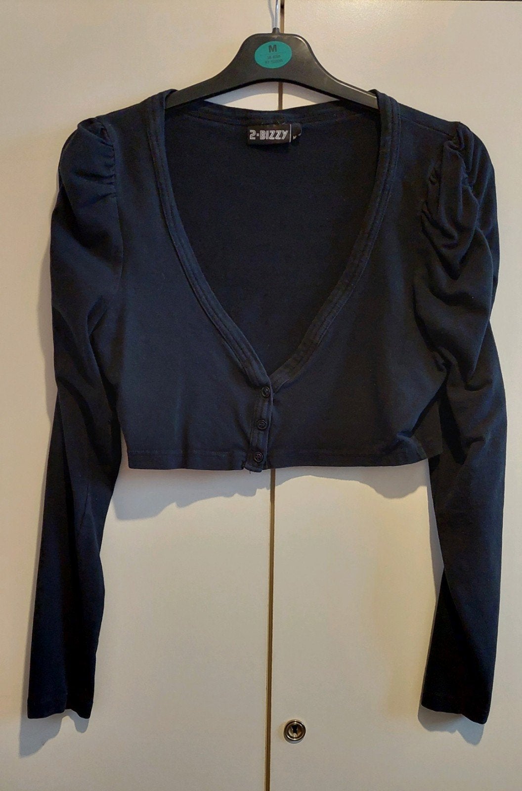 Bolero zwart maat M feest pofmouwen vest kerst, Maat 38/40 (M), 2-Bizzy, Overige typen, Zwart
