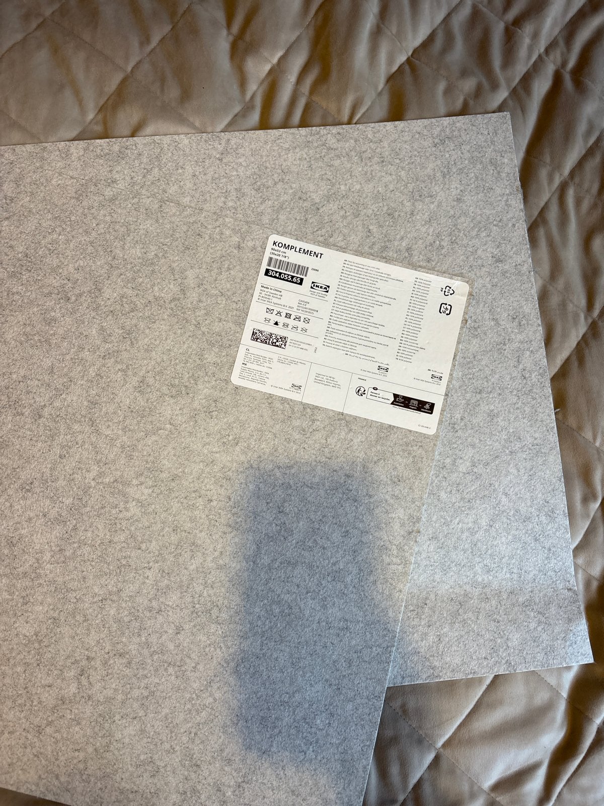IKEA KOMPLEMENT lade-inzet grijs vilt, Ophalen, Nieuw