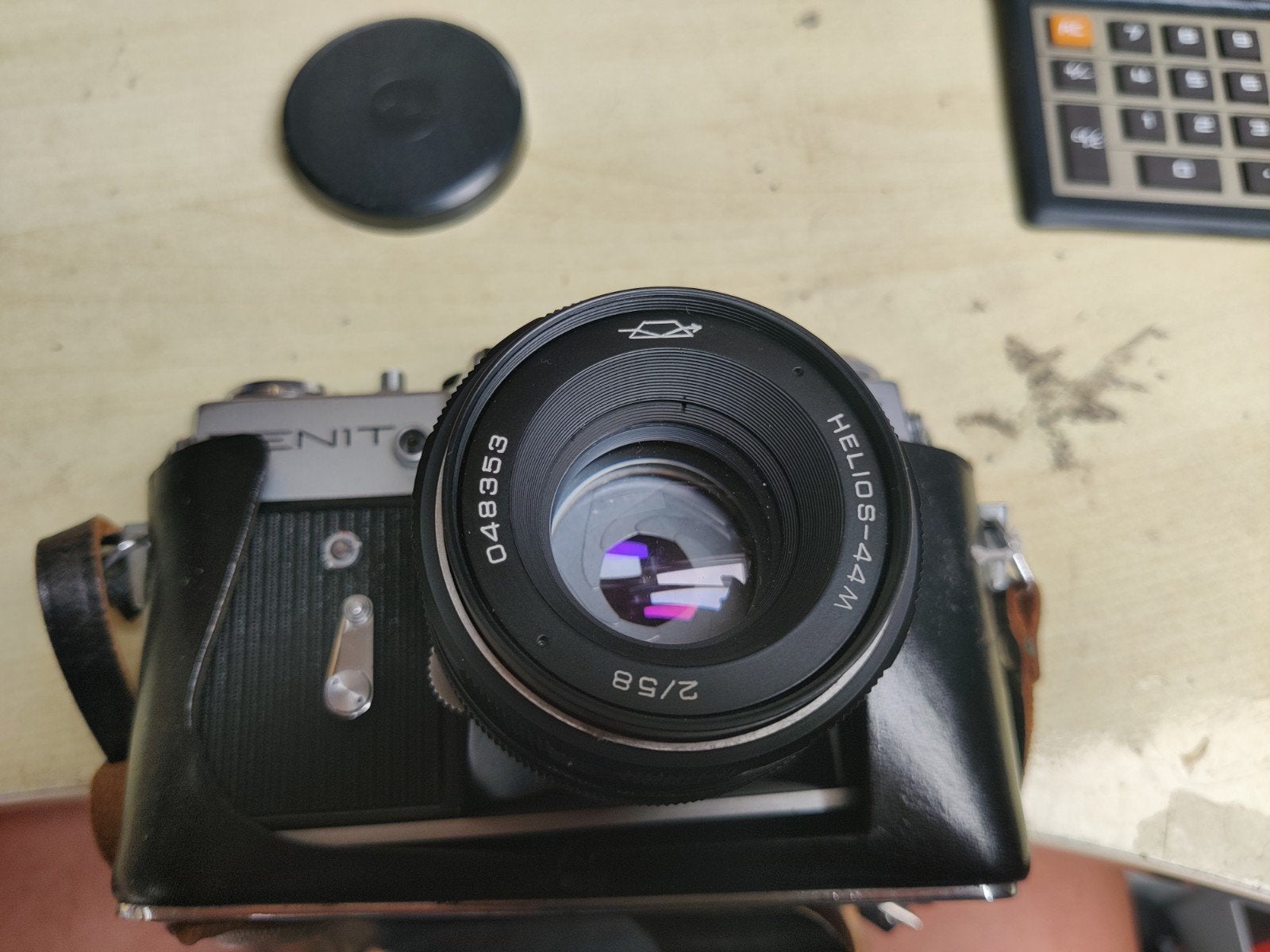 Zenit EM met Helios 44m, Ophalen of Verzenden, Spiegelreflex, Overige Merken