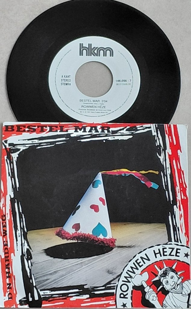 VINYL SINGLE ROWWEN HÈZE - BESTEL MAR, Gebruikt, Fotohoes, 7 inch, Ophalen of Verzenden