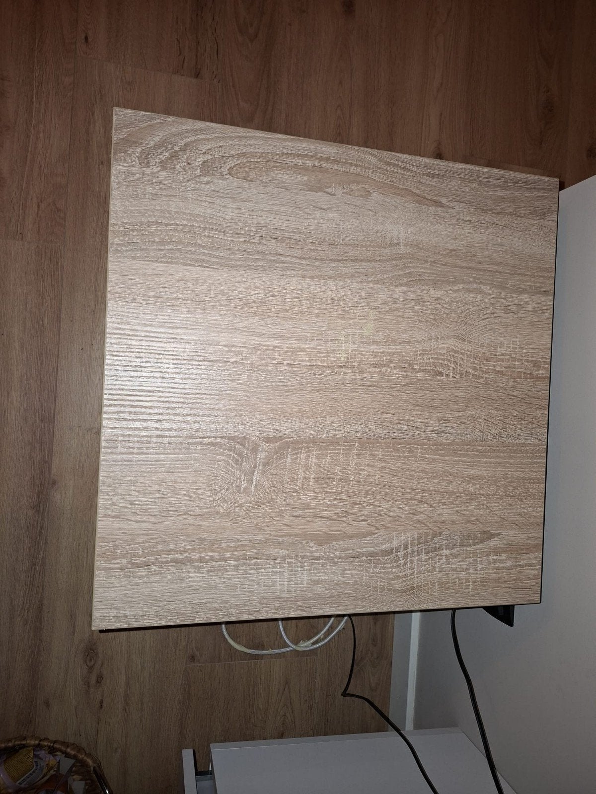 Set: Eettafel, salon en bijzet tafel, Ophalen, Rechthoekig, Eikenhout, 50 tot 100 cm