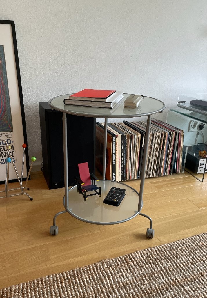 Vintage ikea side table, Ophalen, Gebruikt, 50 tot 100 cm, Rond