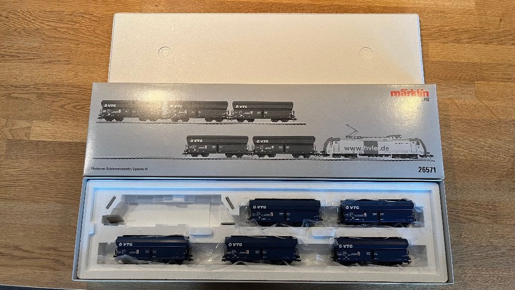 Marklin 26571 met DC Trix wielassen - Falns 5 VTG wagonset, Ophalen, Treinset, Gelijkstroom of Wisselstroom, Zo goed als nieuw