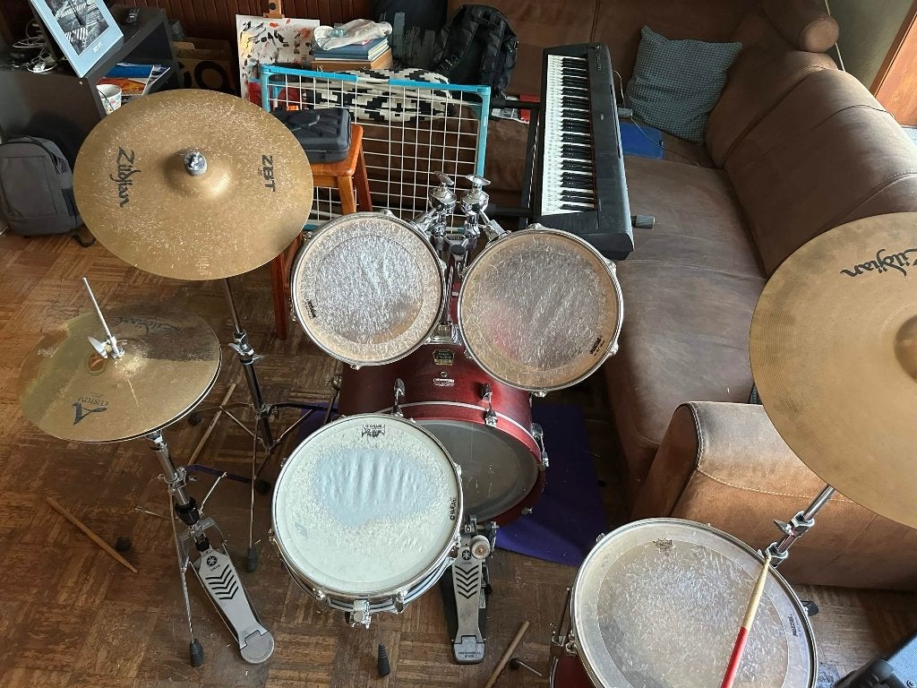 Yamaha Stage Custom + Zildjian A Custom en ZBT set, Ophalen, Gebruikt, Yamaha