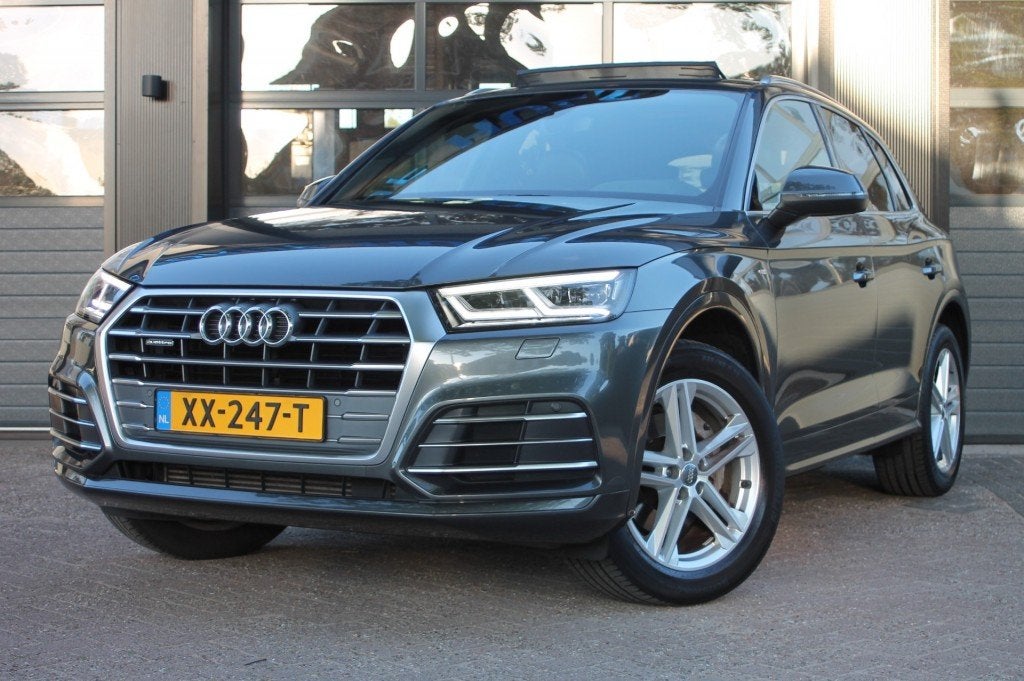 Audi Q5 2.0 TFSI Q. SP. SLED Panorama dak 2xS-line Bang en O, Auto's, Audi, Automaat, Gebruikt, 4 cilinders, Bedrijf