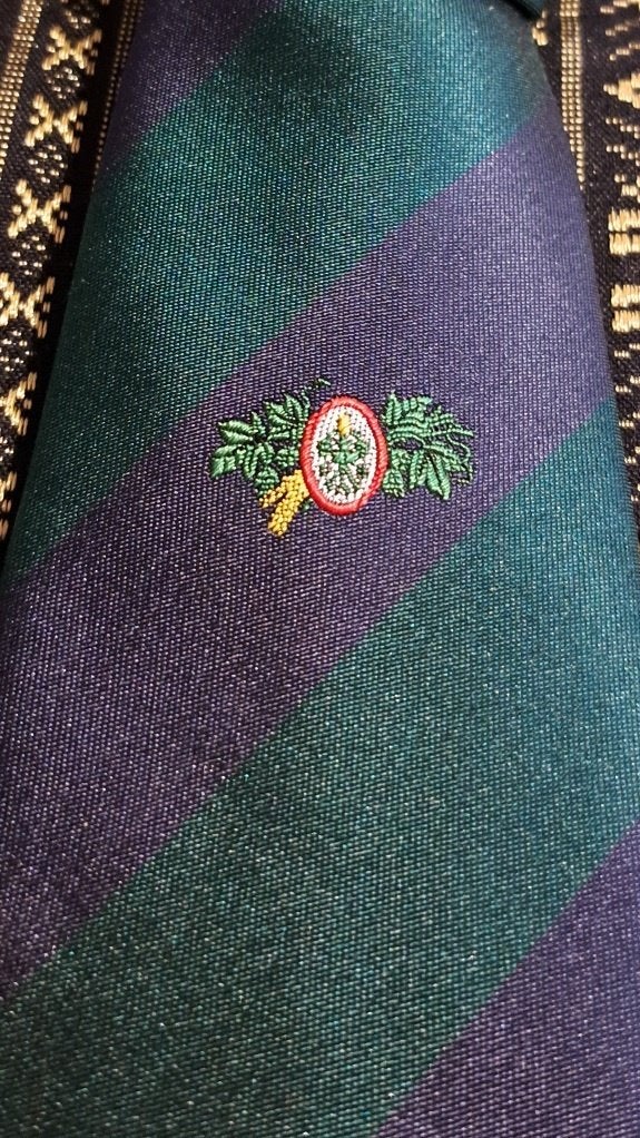 Grolsch Bier stropdas blauw-groen gestreept van zijde, Ophalen of Verzenden, Nieuw, Kleding, Grolsch