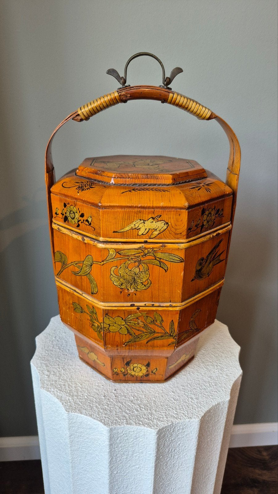Antieke Chinese bruidskist, 42 CM, Ophalen of Verzenden