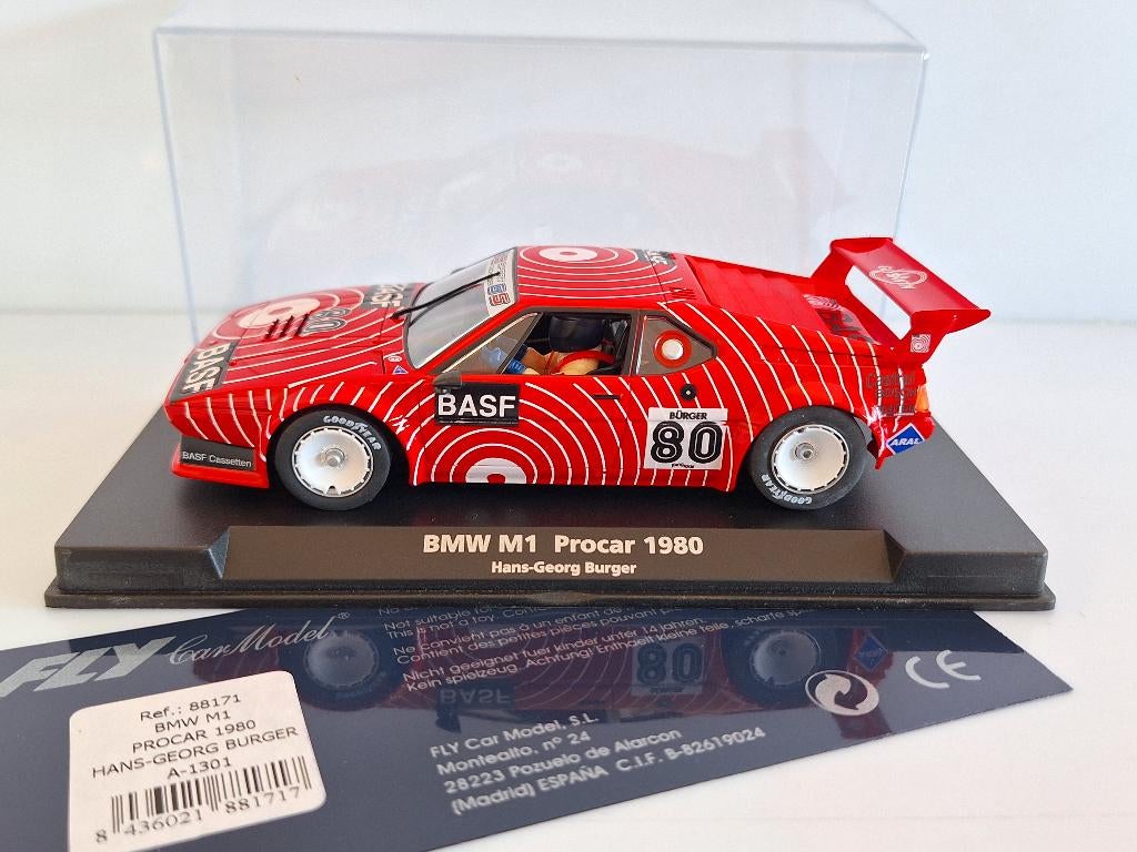 FLY BMW M1 Procar 1980 BASF No 80 Hans-Georg Burger A1301, Overige merken, Racebaan, Fly, Nieuw