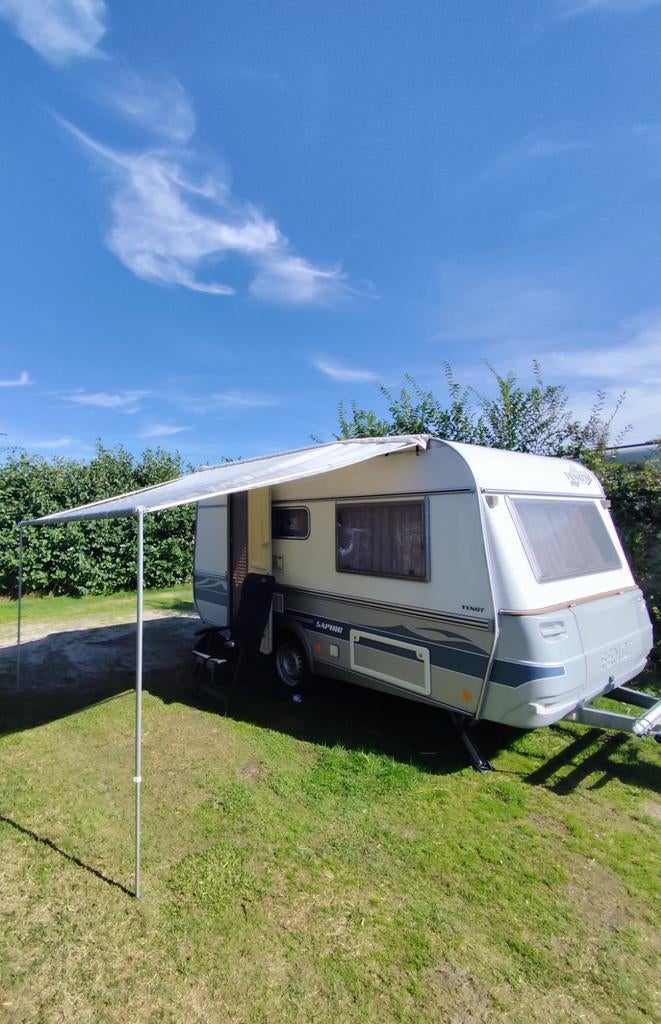 Fendt Saphir QK 410 uit 2001 - Compacte en complete caravan, Caravans en Kamperen, Caravans, Treinzit, Particulier, Stabilisator