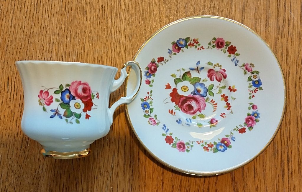 Vintage porselein HK Bavaria kop en schotel, Ophalen of Verzenden