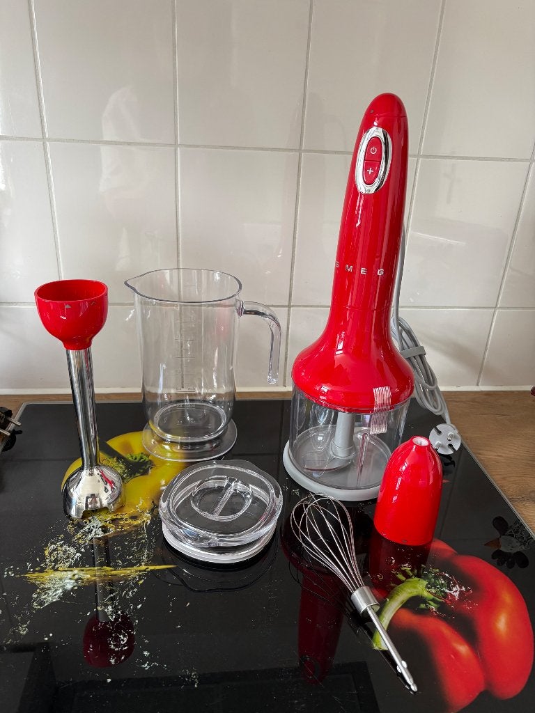 Staafmixer set Rood, 1 tot 2 liter, Ophalen, Nieuw, 2 snelheden
