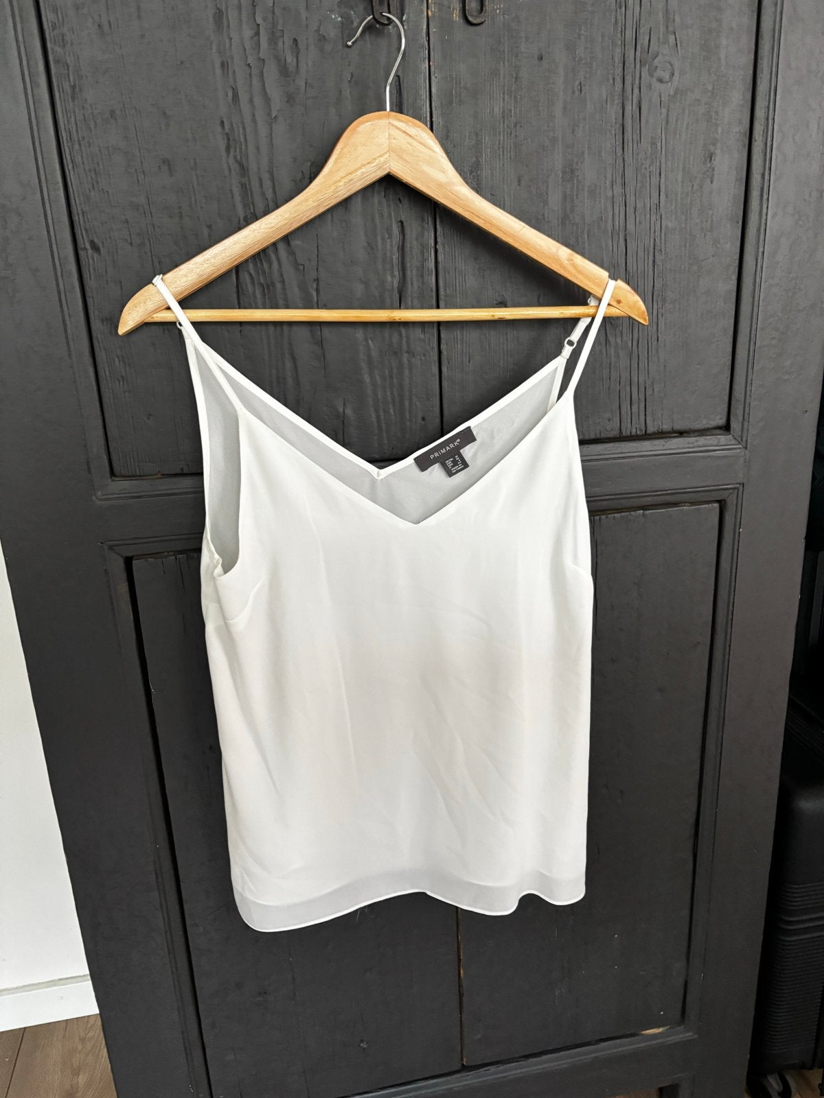 Witte nette spaghetti top maat S, Wit, Ophalen of Verzenden, Gedragen, Maat 36 (S)