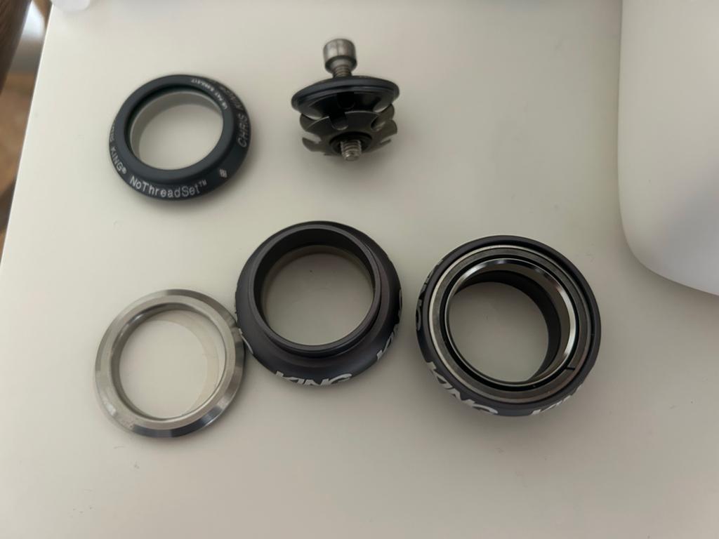 Chris King NoThreadSet Grip Lock Balhoofdstel 1 1/8 inch, Fietsen en Brommers, Ophalen of Verzenden, Nieuw, Overige typen, Aluminium