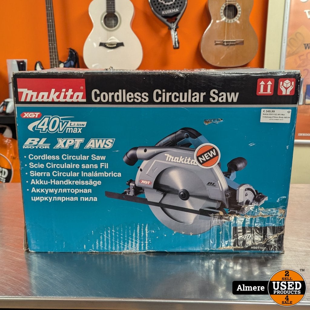 Makita HS011GZ 40V Max Cirkelzaag 270mm Body NIEUW