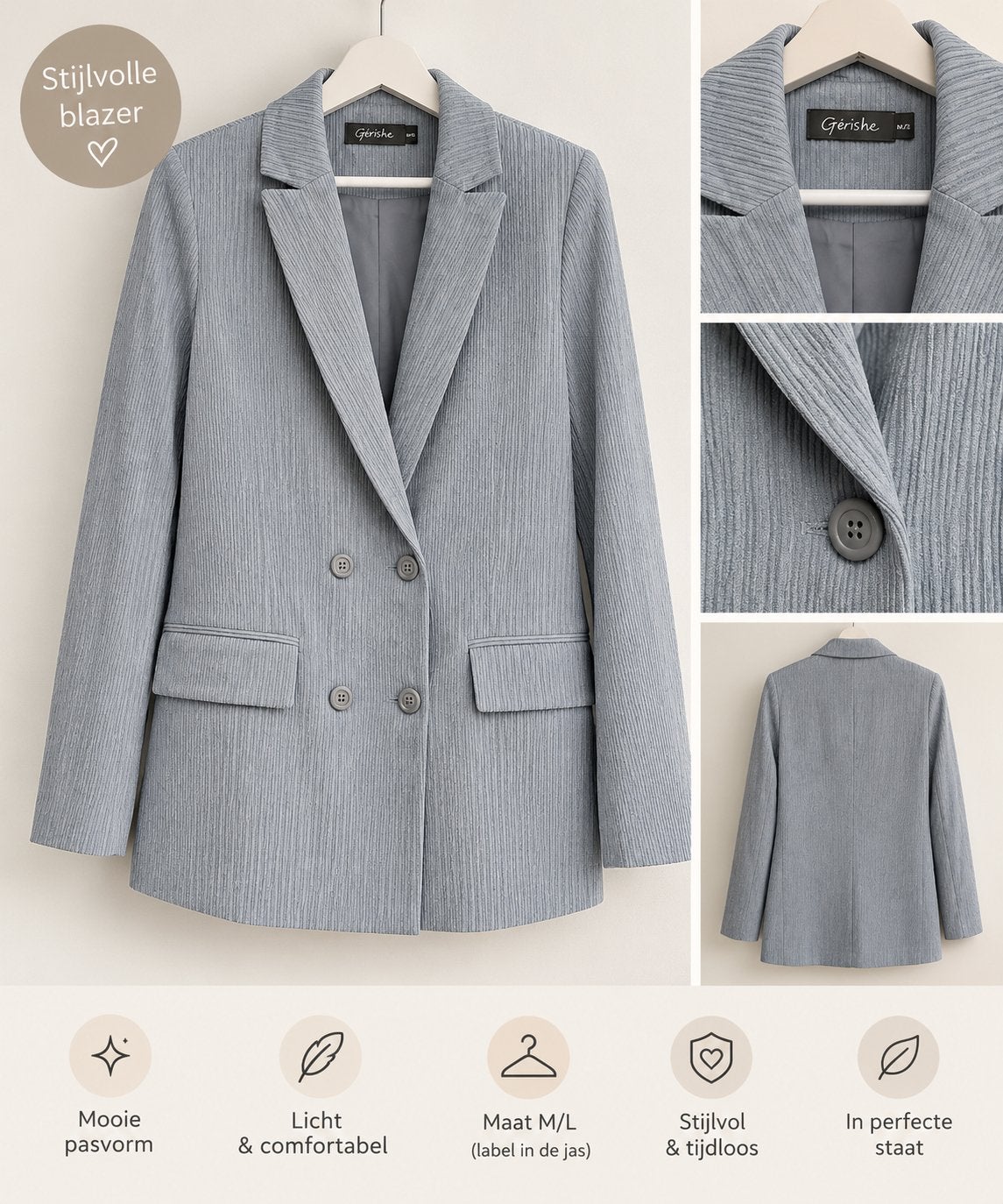 Stijlvolle Geisha blazer in maat M, Maat 38/40 (M), Ophalen of Verzenden, Zo goed als nieuw, Jasje