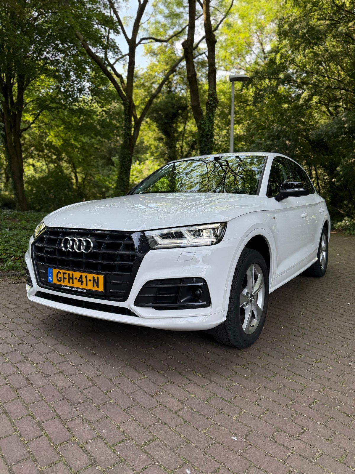 Audi Q5 2020 S line | 56.000 km|Dealer onderhouden|Panoramad, Auto's, 2005 kg, 1750 kg, Wit, Plug-in hybride