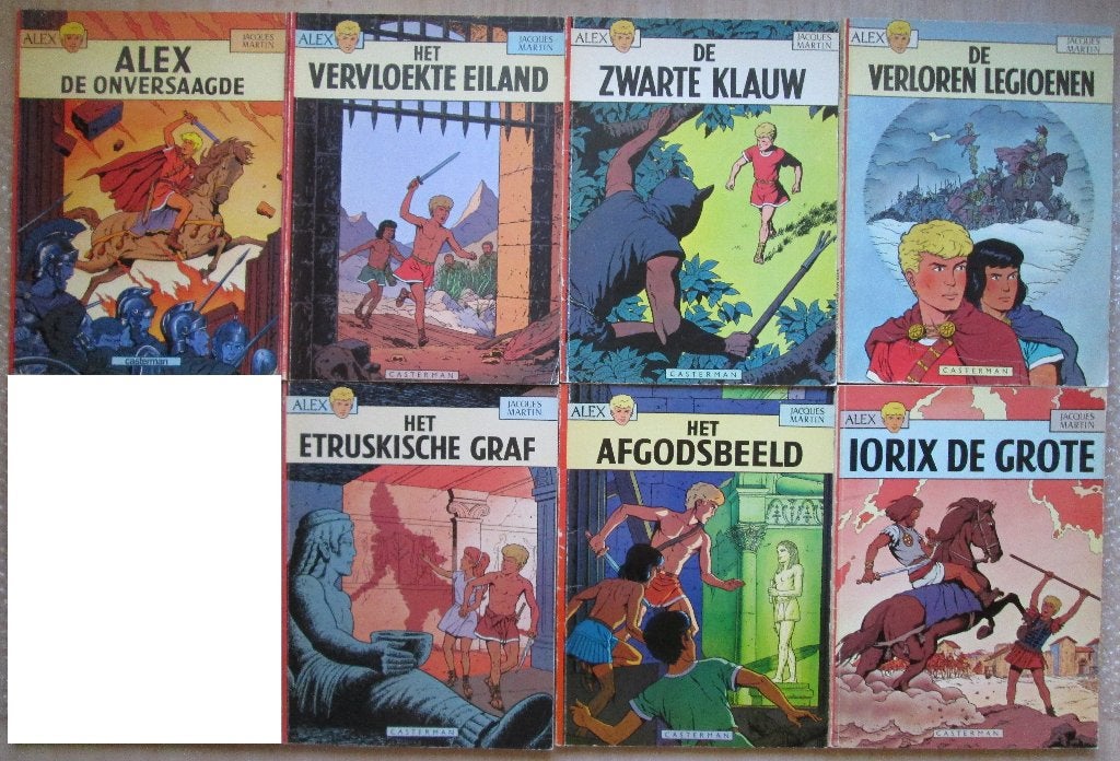 Alex, 12 delen tussen 1 & 17 (SC), Boeken, Meerdere stripboeken, Ophalen of Verzenden, Gelezen, Jacques Martin