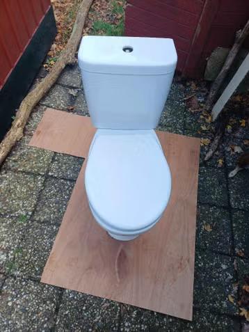 Wc pot, Doe-het-zelf en Verbouw, Sanitair, Ophalen, Gebruikt, Glas, Toilet