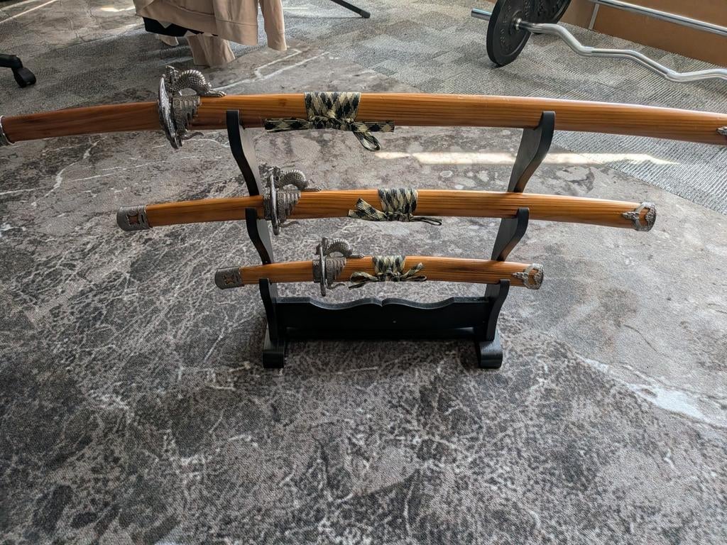 Set van 3 Samurai zwaarden replicas, Ophalen