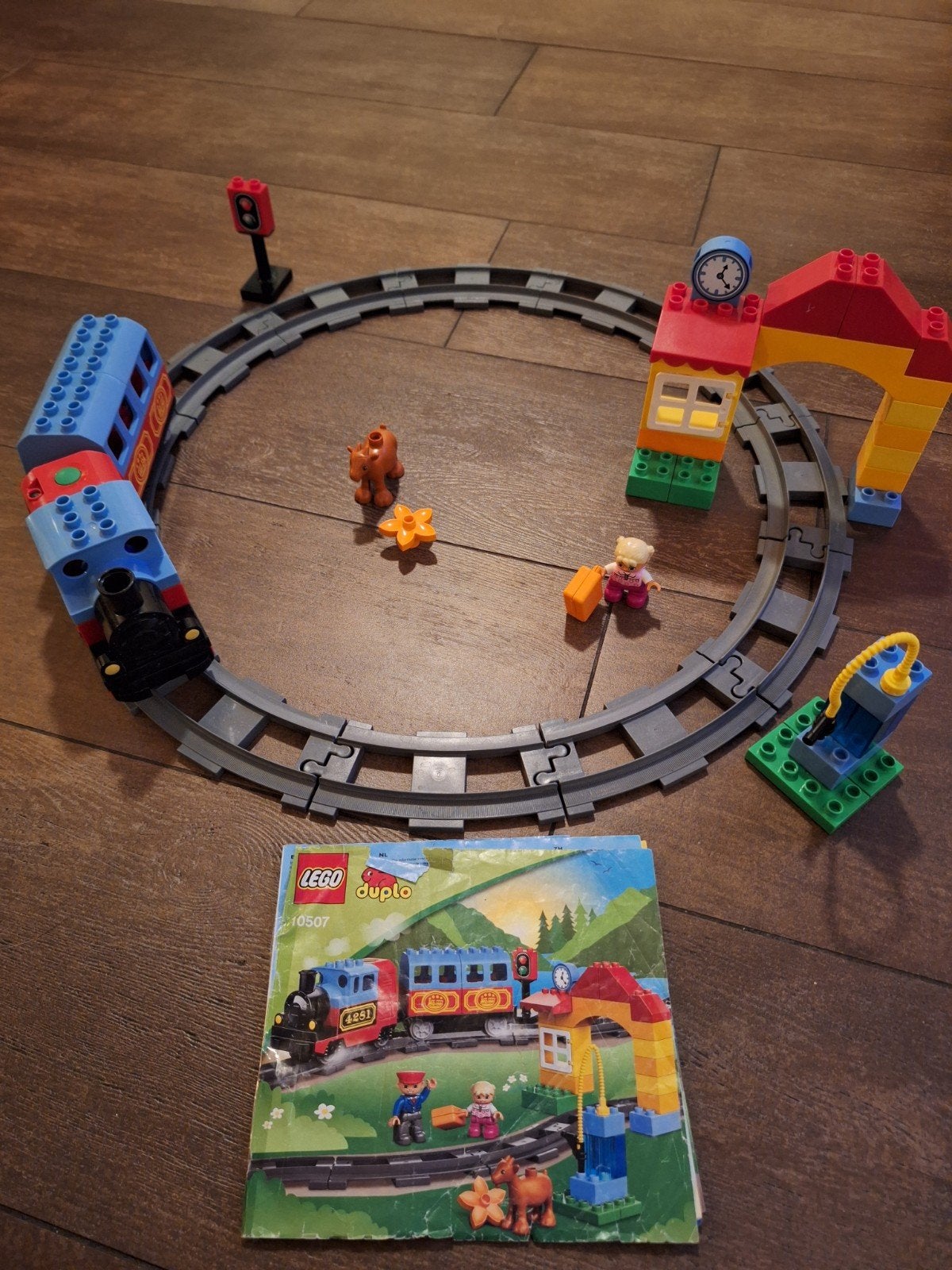 Lego Duplo Trein 10507 met rails en figuren, Ophalen, Gebruikt, Overige thema's, Lego