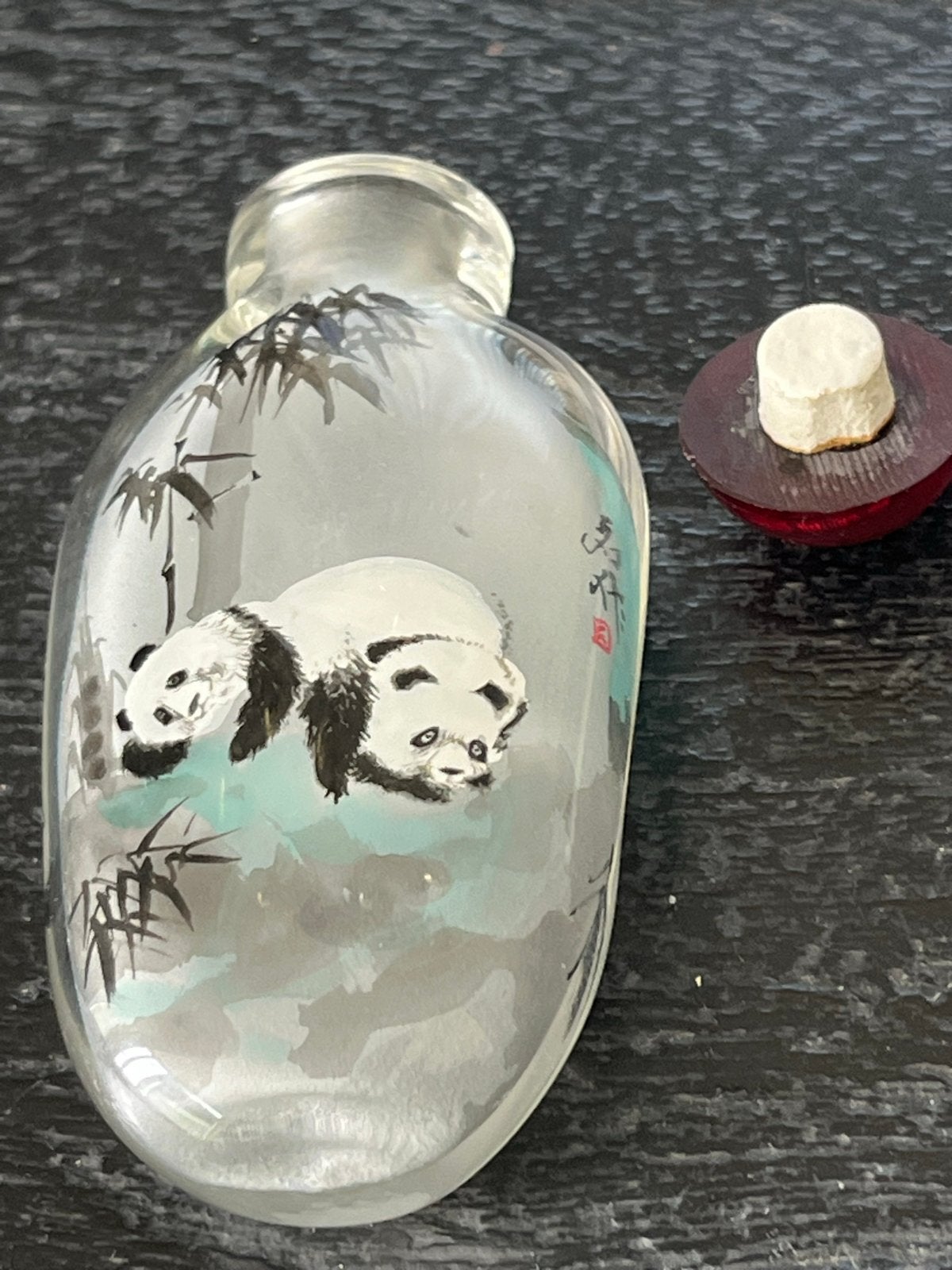 Oud Chinees Snuifflesje met Panda's - In Prachtige Staat, Verzamelen, Parfumverzamelingen, Verzenden, Parfumfles