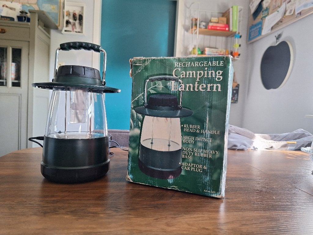 Oplaadbare tafel lamp camping, Caravans en Kamperen, Ophalen of Verzenden, Gebruikt, Batterij