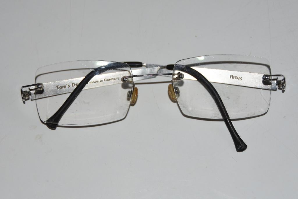 Tom's Design Artec bril met blauwe poten incl. brillenkoker, Verzenden, Blauw, Bril, Overige merken